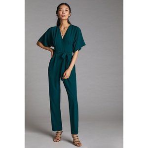 Hutch Anthropologie V-Neck Pleated Jumpsuit